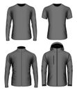 Mens clothes vector collection black