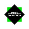 Mens collection monogram. Mens collections typography