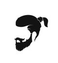 Mens hairstyle with a beard and mustache