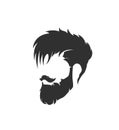 Mens hairstyle with a beard and mustache