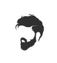 Mens hairstyle with a beard and mustache