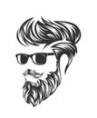Mens hairstyles and hirecut with beard mustache Royalty Free Stock Photo