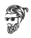 Mens hairstyles and hirecut with beard mustache Royalty Free Stock Photo