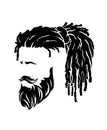 Mens hairstyles and hirecut with beard mustache Royalty Free Stock Photo