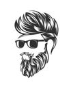 Mens hairstyles and hirecut with beard mustache Royalty Free Stock Photo