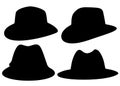 Mens hats in a set. Royalty Free Stock Photo