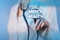 Mens Health banner, medical and health care concept on screen