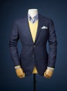 Mens jacket isolated on a blue background