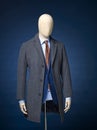 Mens jacket isolated on a blue background