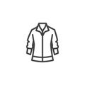 Mens jacket line icon