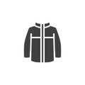 Mens jacket with long sleeves vector icon