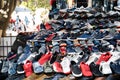 Mens knock off designer shoes for sale in Nehru Place. This market is filled with electronic