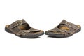 Mens leather Slippers Royalty Free Stock Photo