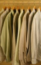 Mens light colored dress shirts Royalty Free Stock Photo