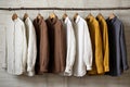 Mens linen shirts with sleeves rolled up Royalty Free Stock Photo