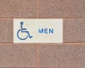 Mens Public Restroom is Handicap Accessible Sign