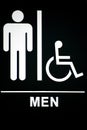 Mens Restroom Sign on Black