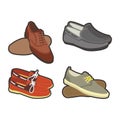 Mens shoes in sport and classical styles set