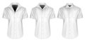 Mens short sleeved shirts with close and open collars