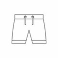 Mens shorts icon, outline style