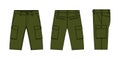 Mens shorts ( short pants ) template illustration