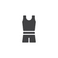 Mens sport clothing vector icon