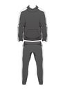 Mens Sport Outfit Suit Template, Running Gym Sportwear, Tracksuit Fitness Hoody and Pants for winter. Long Male sport