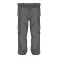 Mens sport pants icon, black monochrome style