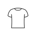 Mens t-shirt outline template vector icon. EPS 10. Basic clothing men symbol.... Short sleeve tshirt. Front view t-shirt. Isolated