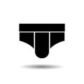 Mens underwear vector symbol. man underwear icon