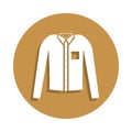 mens Vest icon in badge style. One of clothes collection icon can be used for UI, UX