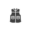 Mens vest with pockets vector icon