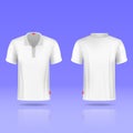 Mens white vector t-shirt realistic template