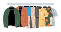 Mens and Womans Clothes on Hanger.