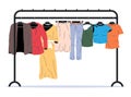 Mens and Womans Clothes on Hanger.