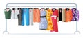 Mens and Womans Clothes on Shop Hanger