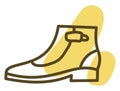 Mens yellow boots, icon