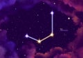 Illustration image of the constellation Mensa Royalty Free Stock Photo