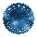 Mensa Star Constellation, Table Mountain Constellation Royalty Free Stock Photo