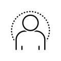 Black line icon for Mensch, human and person Royalty Free Stock Photo
