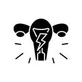 Menstrual cramps black glyph icon