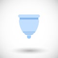 Menstrual cup flat icon