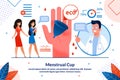 Menstrual Cup Flat Vector Ad Banner Template