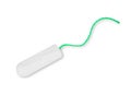 Menstrual tampon close-up on a white background