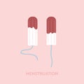 menstrual tampon female hygiene simple graphic isolated