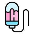 Menstrual tampon icon vector flat