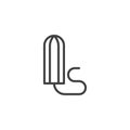 Menstrual tampon line icon