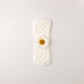 Menstrual Woman hygiene protection of sanitary pad on white background, woman menstruation cycle and critical day