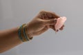 Menstrualcup,Punch down-fold Royalty Free Stock Photo