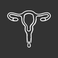 Menstruation chalk icon